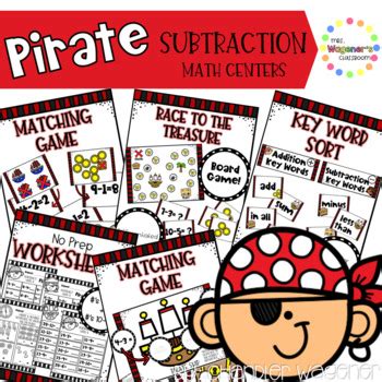 Subtraction Math Centers - Pirate Theme by Mrs Wageners Classroom