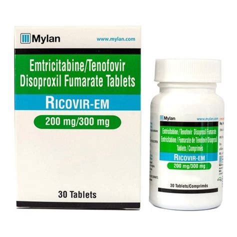 Ricovir-EM Emtricitabine, Non prescription, Treatment: Human Immunodeficiency Virus, Rs 1000 ...