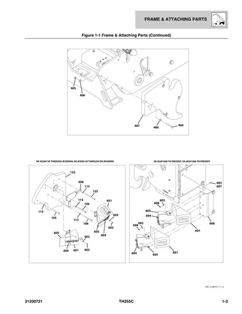 Caterpillar cat th255 c telehandler parts catalogue manual sn jk200150 ...