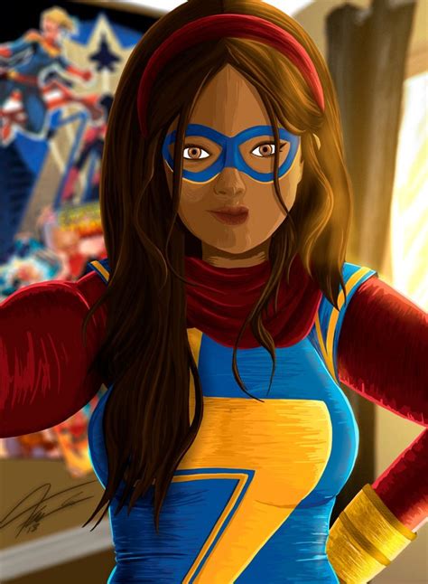 Ms. Marvel | Kamala Khan | Ms. marvel, Digital illustration, Marvel characters