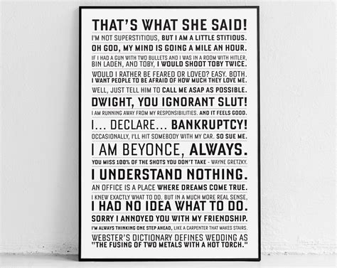 The Office Quote Print: Quotes, TV Show, US, Poster, Gifts, Poster ...