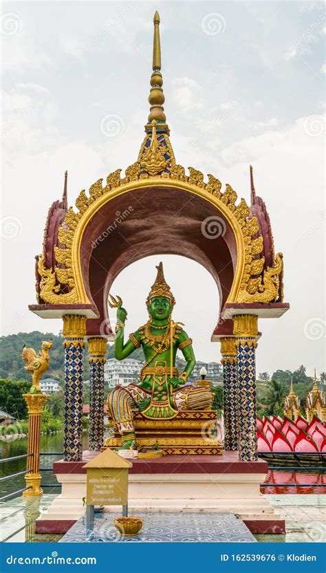 Buddha As Lord Vishnu Avatar Under Baldachin, Ko Samui Island, Thailand Stock Photo - Image of ...