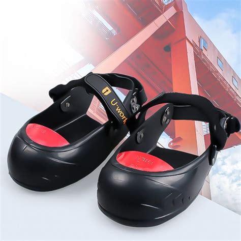 Removable steel toe inserts with double straps slip resistant