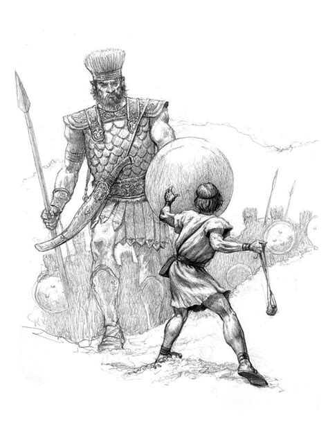 David and Goliath | David and goliath, Bible illustrations, Christian ...