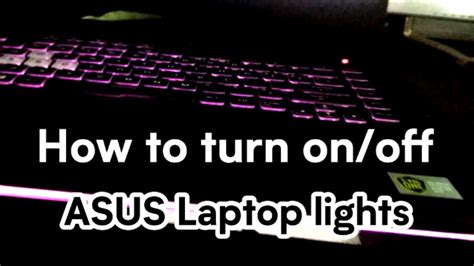 How To Turn On Keyboard Light Asus Rog Strix Turn Onoff Keyboard ...