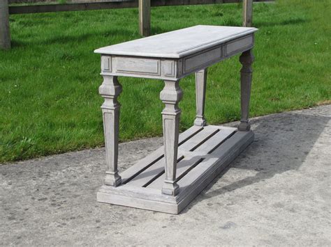 French Country Style Console Table - Grey Limed Oak Finish - C0102 | Antique console table ...
