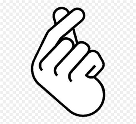 Korean Finger Heart Emoji, HD Png Download - vhv