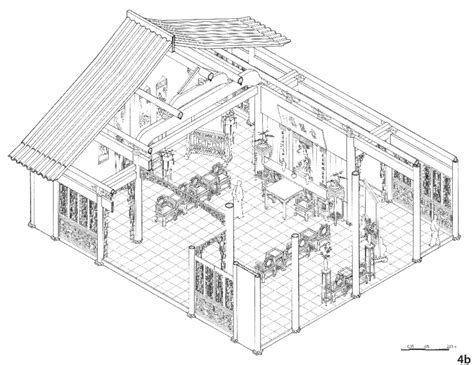 b Axonometric drawing of the main hall of Shuyin Mansion (Source ...