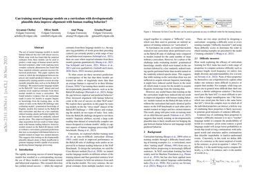 Can training neural language models on a curriculum with developmentally plausible data improve ...