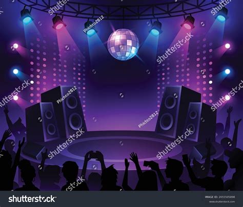 Music Stage Background Show Performance Begin Stock Vector (Royalty Free) 2055505898 | Shutterstock