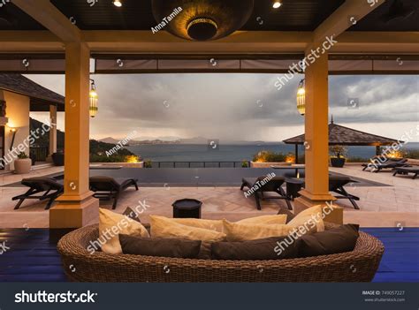 Luxury Villa Living Room Interior Sea Stock Photo 749057227 | Shutterstock