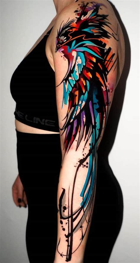 40+ Watercolor Phoenix Tattoo Ideas