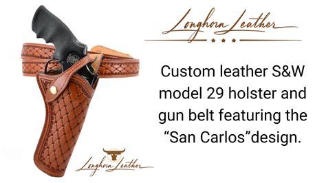 Longhorn Leather AZ-S&W model 29 holster and gun belt featuring the ...