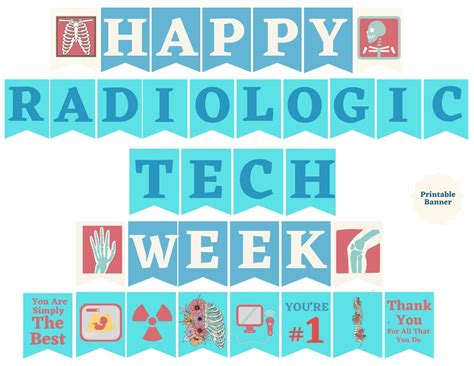 Radiologic Tech Week Printable Banner, Radiology Tech Week Banner, Rad Tech Appreciation Week ...