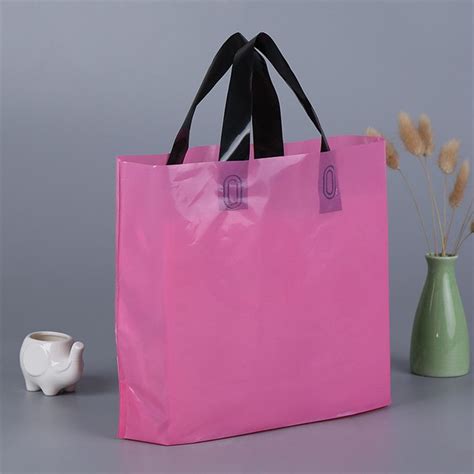 Custom Logo Printed Plastic Packing Shopping Bags With Handle ...