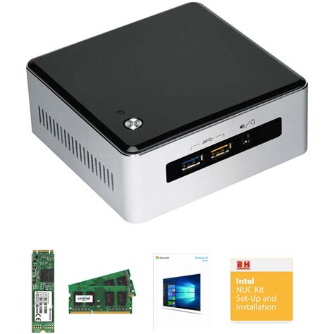 Intel NUC5i3RYH Mini PC NUC Bundle with 8GB RAM, 128GB SSD, and