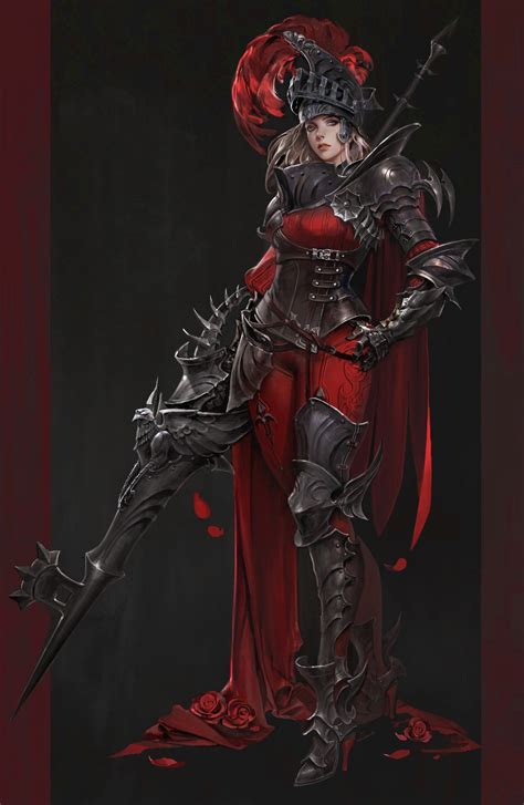 Pin by 다혜 김 on Fantasy : Character Design : Knights | Fantasy female warrior, Concept art ...