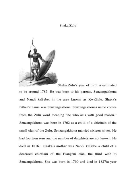 Shaka Zulu | PDF | Zulu Kingdom | Violence