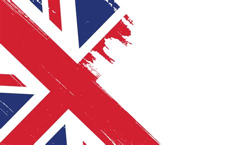 UK flag with brush paint textured isolated on png or transparent ...