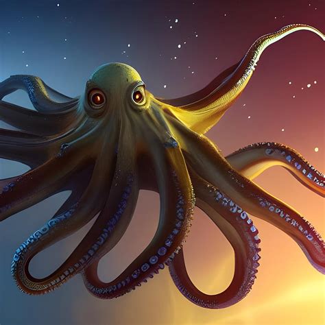 Octopus In Space Digital Art by Cynthia Freese - Fine Art America