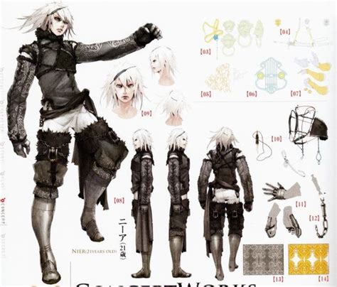 Nier from Nier: Replicant | Fantasy character design, Character design, Concept art characters