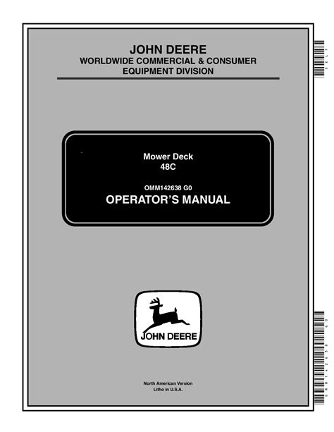 John Deere 48C Mower Deck OMM142638 Operation and Maintenance manual ...