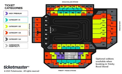 FIM WSX World Supercross British Grand Prix Seating Plans