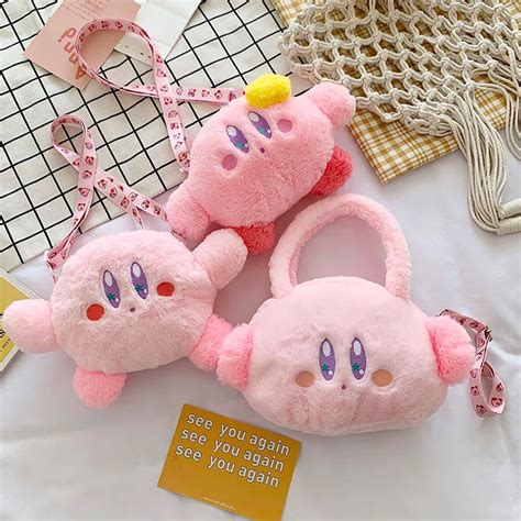 Cartoon Kirby Plush Toys For Girls Sweet Pink Kirby Plushie Stuffed ...