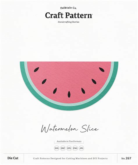 Watermelon SVG Craft Pattern Watermelon Slice SVG Summer | Etsy