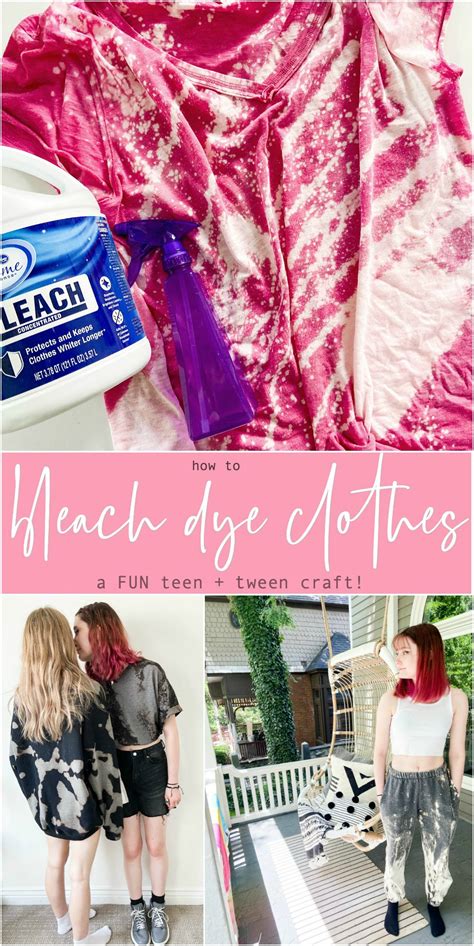 How to Bleach Dye Clothes - a Great Teen or Tween Craft! - Tatertots and Jello