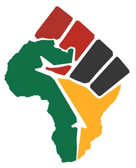 the african union logo in red, green and yellow with two hands holding ...