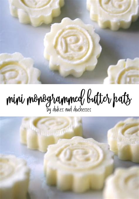 Mini Monogrammed Butter Pats - Dukes and Duchesses