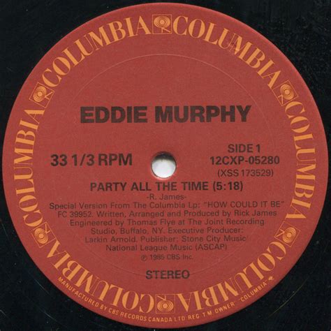 Rap Nerds: It's the 80's: Eddie Murphy ‎- Party All The Time 12"