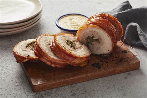 Roasted Pork Belly Porchetta with Fennel and Apple Sauce — Farm to Fork