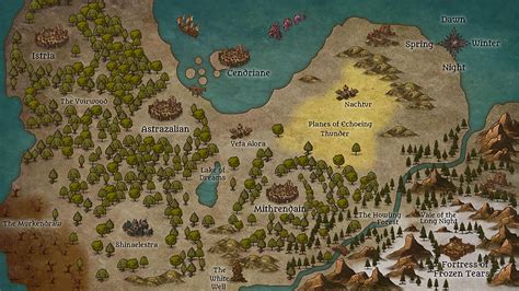 [OC]Faerun Map Extended, Hordelands, Zakhara, Kara-Tur, Evermeet, and Laerakond Included : r/dndnext