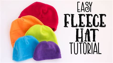 Easy Fleece Hat Tutorial (Free Pattern) - YouTube