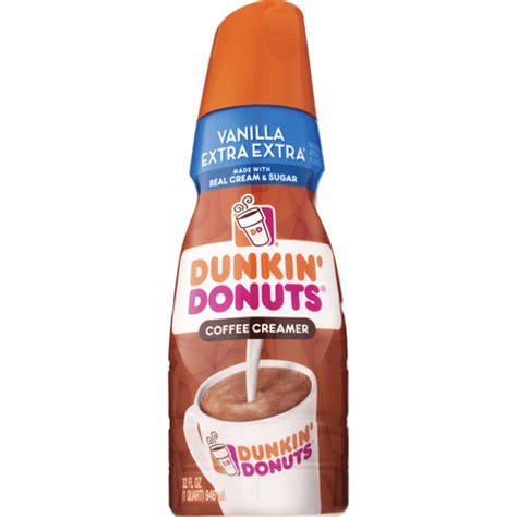 Dunkin' Donuts Dunkin’ Extra Extra Vanilla Coffee Creamer (32 fl oz ...