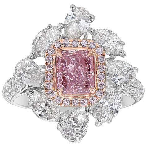 Pink Diamonds ‘Ora’ Flower Ring For Sale at 1stDibs