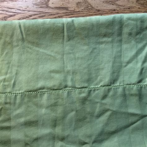 Vintage Sheet King Flat 100% Cotton Green With Stripes - Etsy