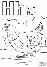 Letter H Is For Hen coloring Page  Free Printable Coloring Pages sketch template