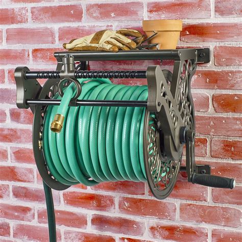 6. Liberty Garden Products, 707 Decorative Wall Mount Garden Hose Reel | Hose reel, Garden hose ...