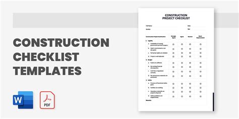 Home Construction Checklist Template