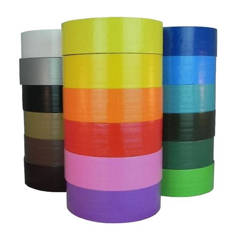 Colored Duct Tape available in 18 colors sold by single roll or case