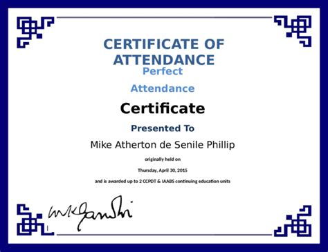 Unbelievable Certificate Of Attendance Sample Daily Template