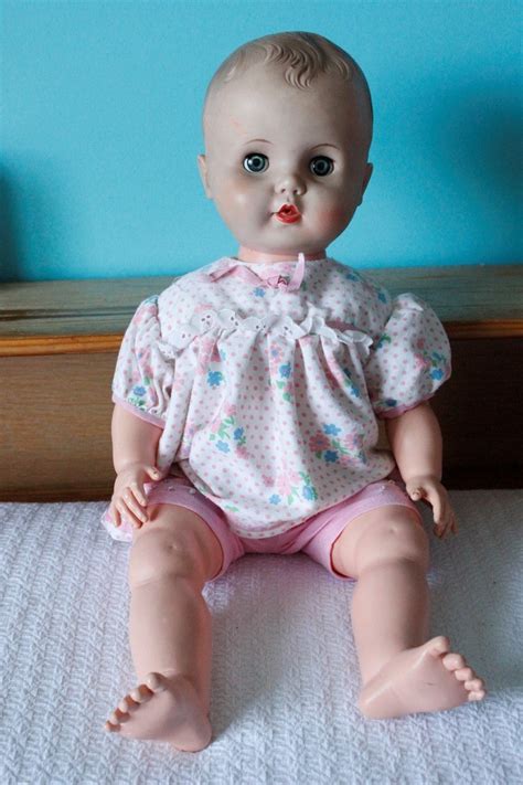 Vintage Eegee 24” Big Baby Doll Sleep Eyes Vinyl/Plastic Mix Drink Wet Carrie? | eBay | Big baby ...