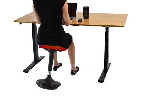 WOBBLE STOOL Standing Desk Balance Chair for Active Sitting. Tall ergonomic adjustable height ...