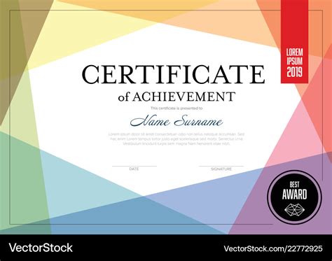 Modern certificate template Royalty Free Vector Image