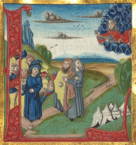 Illuminated Manuscript, Bible (part), God appears to Moses… | Flickr