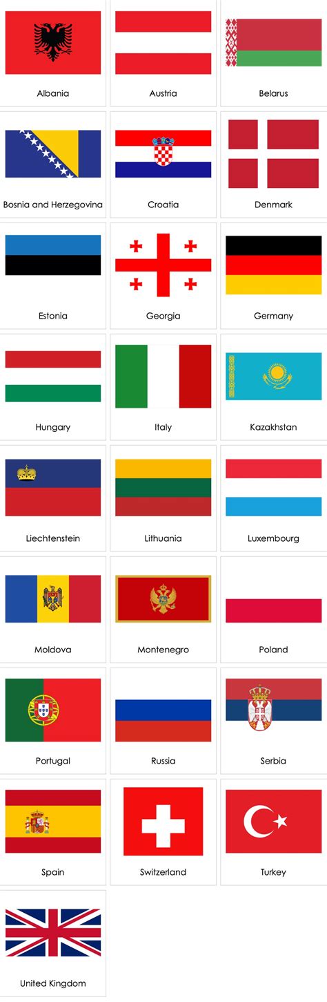 Printable Flags Of Europe