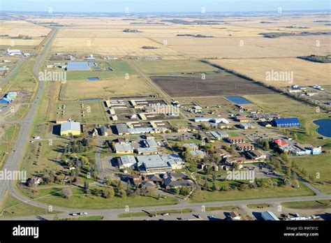 aerial, Grande Prairie College, Fairview, Alberta, Canada Stock Photo ...